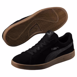 PUMA Smash V2, Unisexe, Adulte, Chaussures de sport à la mode, Noir, Monochromatique, Fermeture par lacet