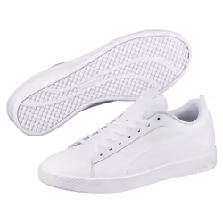 PUMA Smash v2 Leather, Femelle, Adulte, Chaussures de sport à la mode, Blanc, EUE, Monochromatique