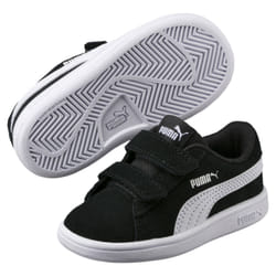 PUMA Smash V2 Suede Unisexe 26 Noir, Blanc