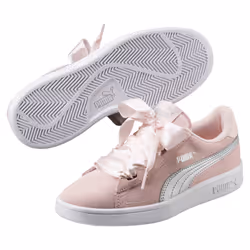 PUMA Smash v2 Ribbon Jr Femelle 37 Rose, Blanc - Vue supplémentaire 4