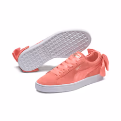 PUMA Suede Bow, Femelle, Adulte, Chaussures de sport à la mode, Rose, Blanc, EUE, Monochromatique