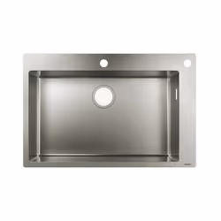 Evier à encastrer 1 bac S71 660 sans vidage inox