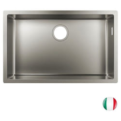 Evier à encastrer sous plan 1 bac Hansgrohe S71 660 sans vidage inox