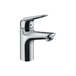 Hansgrohe Novus Mitigeur de lavabo 100 avec cartouche céramique, sans tirette ni vidage, Chrome (71031000)