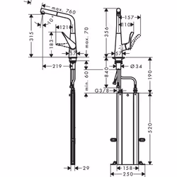 Hansgrohe M71 Acier inoxydable