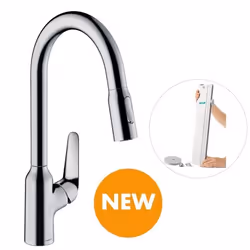 Robinet de cuisine avec douchette Focus M42 220 sBox 2 jets chromé