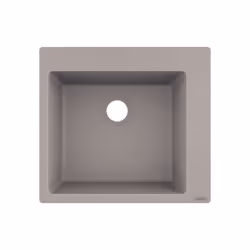 Evier à encastrer 1 bac S51 450 sans vidage gris béton