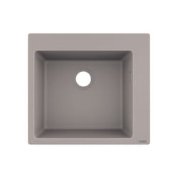Evier à encastrer 1 bac S51 450 sans vidage gris béton