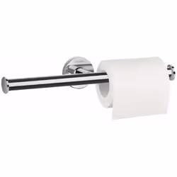 Réserve porte-papier pour 2 rouleaux de papier toilettes montage mural matériau: laiton finition chrome matériel de fixation  ...