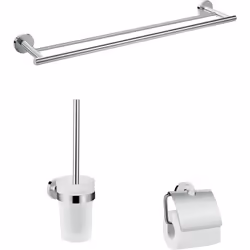 Accessoires de bain 3 en 1 chromé Logis Universal