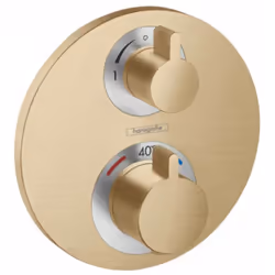 Robinet thermostatique encastré sans corps pour 2 sorties avec régulation de débit et inverseur pour 2 sorties cartouche ther ...