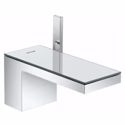Mitigeur de lavabo ComfortZone 70 bec 151 mm plaque en verre de sécurité jet doux aéré PowderRain débit à 0,3 MPa: 5 l/min li ...