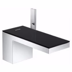 Mitigeur de lavabo ComfortZone 70 bec 151 mm plaque en verre de sécurité jet doux aéré PowderRain débit à 0,3 MPa: 5 l/min li ...
