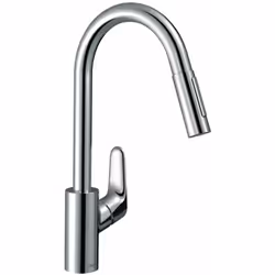 Mitigeur de cuisine avec douchette extractible EcoSmart éclaboussement d’eau limitée grâce à une montée progressive du débit  ...