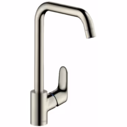 Mitigeur de cuisine EcoSmart éclaboussement d’eau limitée grâce à une montée progressive du débit ComfortZone 260 angle de ro ...