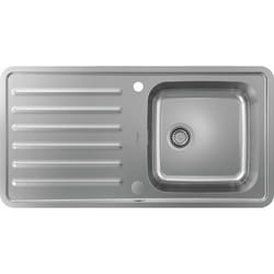 Hansgrohe - Evier encastré 400/400 avec égouttoir acier inoxydable S41