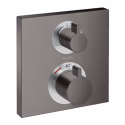 Avantages de la façade Ecostat Square pour mitigeur thermostatique HANSGROHE noir chromé brossé : Fonctionnalité : 2 sorties  ...