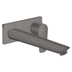 Mitigeur de lavabo encastré mural, bec 225mm, bonde à écoulement libre noir chromé brossé - Hansgrohe