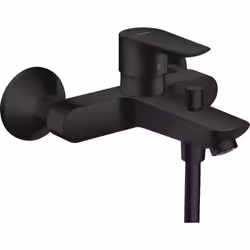 Caractéristiques du mitigeur bain/douche avec Limiteur de température, Noir mat Hansgrohe Talis E (71740670) : Longueur 194mm ...