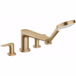 Mitigeur de baignoire sur bord de baignoire sans corps contenu : robinet sur bord de baignoire, douchette à main, flexible de ...