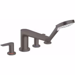 Mitigeur de baignoire sur bord de baignoire sans corps contenu : robinet sur bord de baignoire, douchette à main, flexible de ...