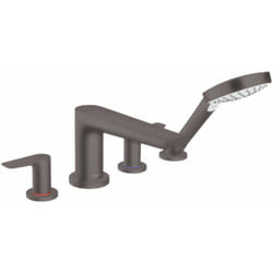 Hansgrohe Talis E - Mélangeur de baignoire sur gorge, 4 trous, noir chromé brossé 71748340