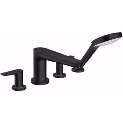Mitigeur de baignoire sur bord de baignoire sans corps contenu : robinet sur bord de baignoire, douchette à main, flexible de ...