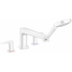 Robinet mélangeur bain douche 4 trous Talis E blanc mat