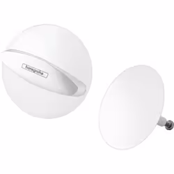Caractéristiques du Set de finition vidage baignoire HANSGROHE Flexaplus blanc mat Contient : poignée x1 , bouchon de sécurit ...