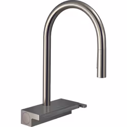 Robinet de cuisine avec douchette Aquno Select M81 170 sBox 3 jets aspect acier inox