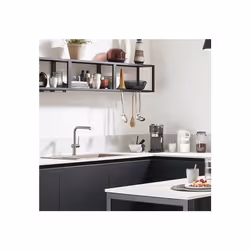 Robinet de cuisine avec douchette Talis M54 270 sBox aspect acier inox