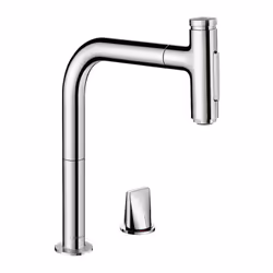 hansgrohe Metris Select mélangeur de cuisine 2 trous 73819000 avec zone de confort 200 Plage de pivotement réglable en 2 étap ...