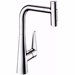 Mitigeur d’évier Talis Select avec douchette extractible ComfortZone 300 angle de rotation de 110°/ 150° jet laminaire et jet ...