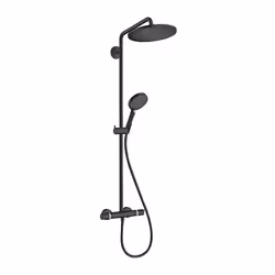 Colonne de douche thermostatique Croma Select S 280 EcoSmart noir mat