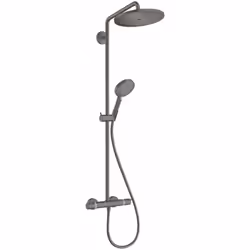 Colonne de douche thermostatique Croma Select S 280 EcoSmart noir chromé brossé