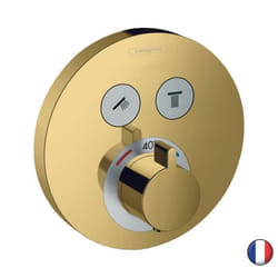 Façade ShowerSelect S pour mitigeur thermostatique encastré aspect doré poli