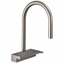 Robinet de cuisine avec douchette Aquno Select M81 170 3 jets aspect acier inox