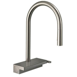 Robinet de cuisine avec douchette Aquno Select M81 170 3 jets aspect acier inox
