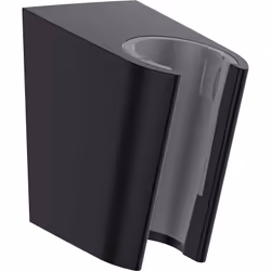 Description générale Support de douchette mural Hansgrohe Porter S en noir mat, conçu pour une installation fixe, offrant un ...