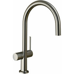 Hansgrohe - M54 - Mitigeur d'évier Talis 220, avec vanne d'arrêt, aspect inox 72805800