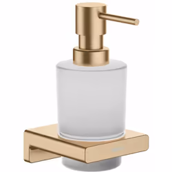 Distributeur de savon liquide avec support volume : 200 ml dimensions : 91 x 126 x 86 mm matériau : verre mat matériau du sup ...
