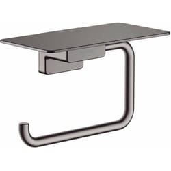 AddStoris - Porte-papier toilette avec étagère, chrome noir brossé 41772340 - Hansgrohe