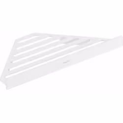 Tablette d’angle pour douche dimensions : 305 x 26 mm matériau : métal finition de surface blanc mat installation : perçage m ...