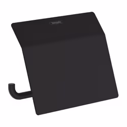 Porte-papier WC avec couvercle noir mat AddStoris