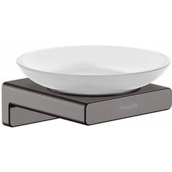 Porte-savon noir chromé brossé AddStoris - Hansgrohe
