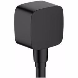 Arrivée de douche murale FixFit avec clapet anti-retour coude d’alimentation en plastique finition de surface : noir mat dime ...