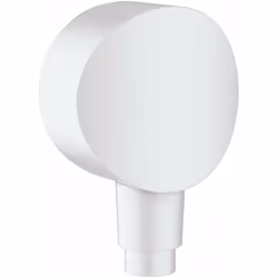 Arrivée de douche murale FixFit S avec clapet anti-retour coude d’alimentation en plastique finition de surface : blanc mat d ...
