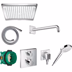 Hansgrohe Crometta E, Mur, Chrome, Vannes rotatives