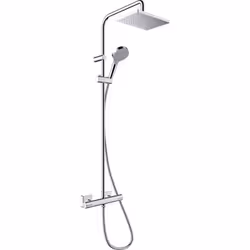 Description générale Colonne de douche thermostatique Hansgrohe Vernis Shape 230, alliant design moderne et fonctionnalité. A ...