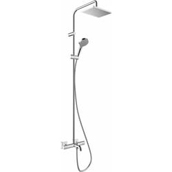 Vernis Shape - Set de douche Showerpipe 230 avec thermostat de bain, EcoSmart, chrome 26098000 - Hansgrohe